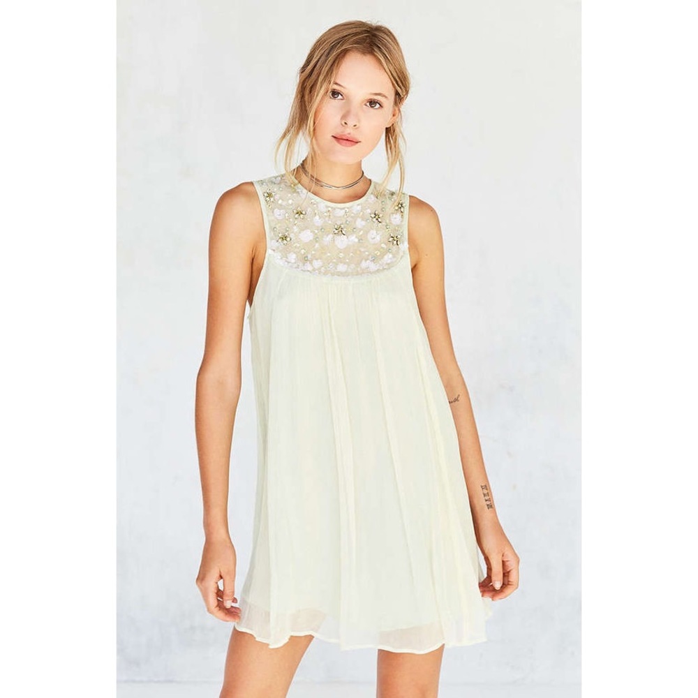 Urban Outfitters Embellished Chiffon Mini Dress